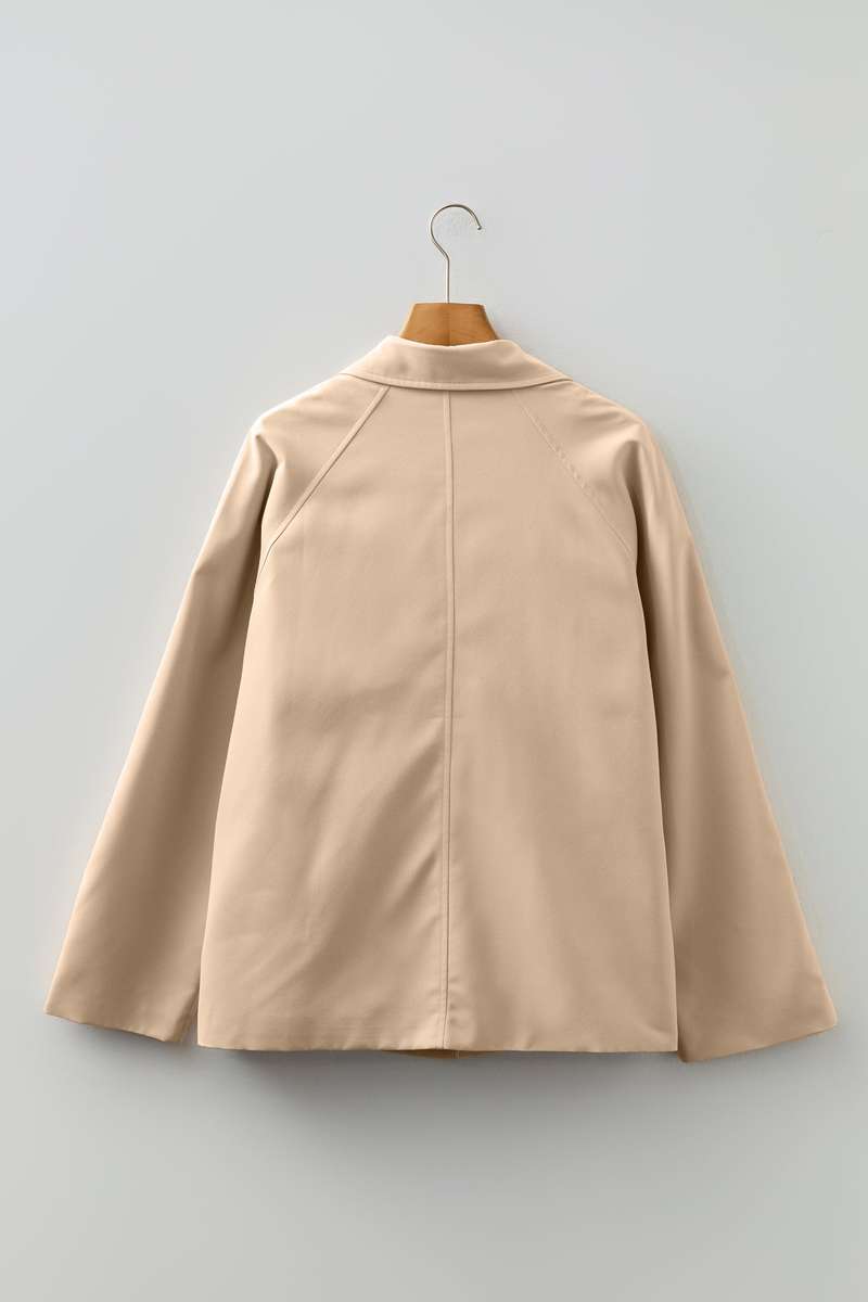 Parchment Plaid Liner Patchwork Single Breasted Trench Coat