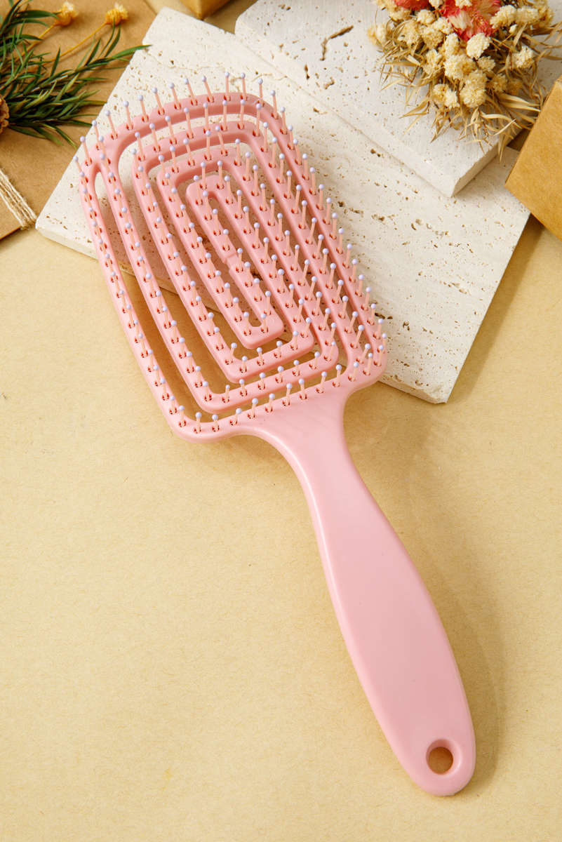 Gossamer Pink ABS Fluffy Hair Volume Comb