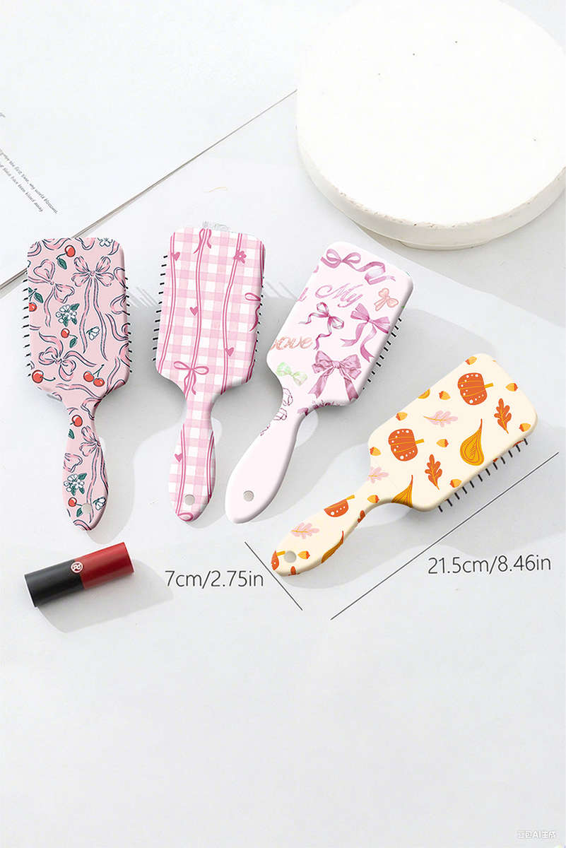 Grapefruit Orange Pumpkin Fall Vibe Print Air Cushion Comb