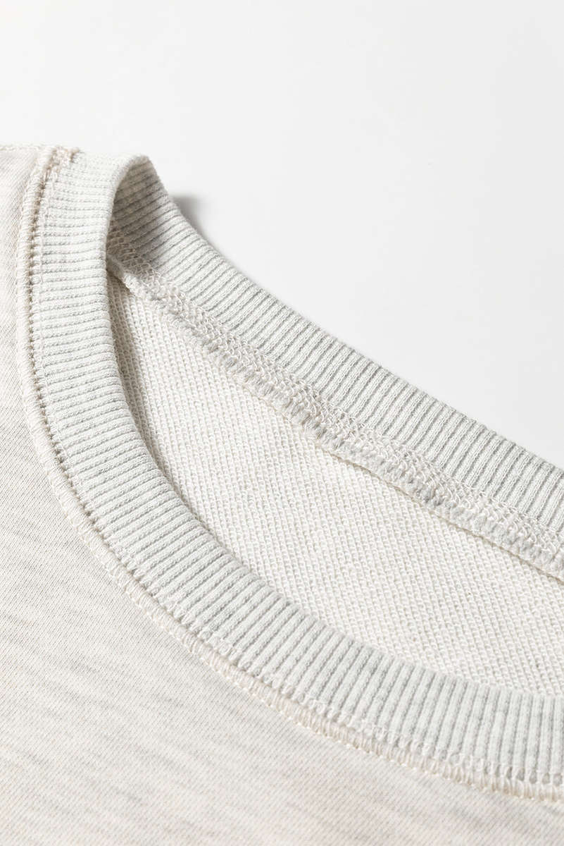 Light Grey Multicolored Striped Patchwork Drop Shoulder Sweatshirt