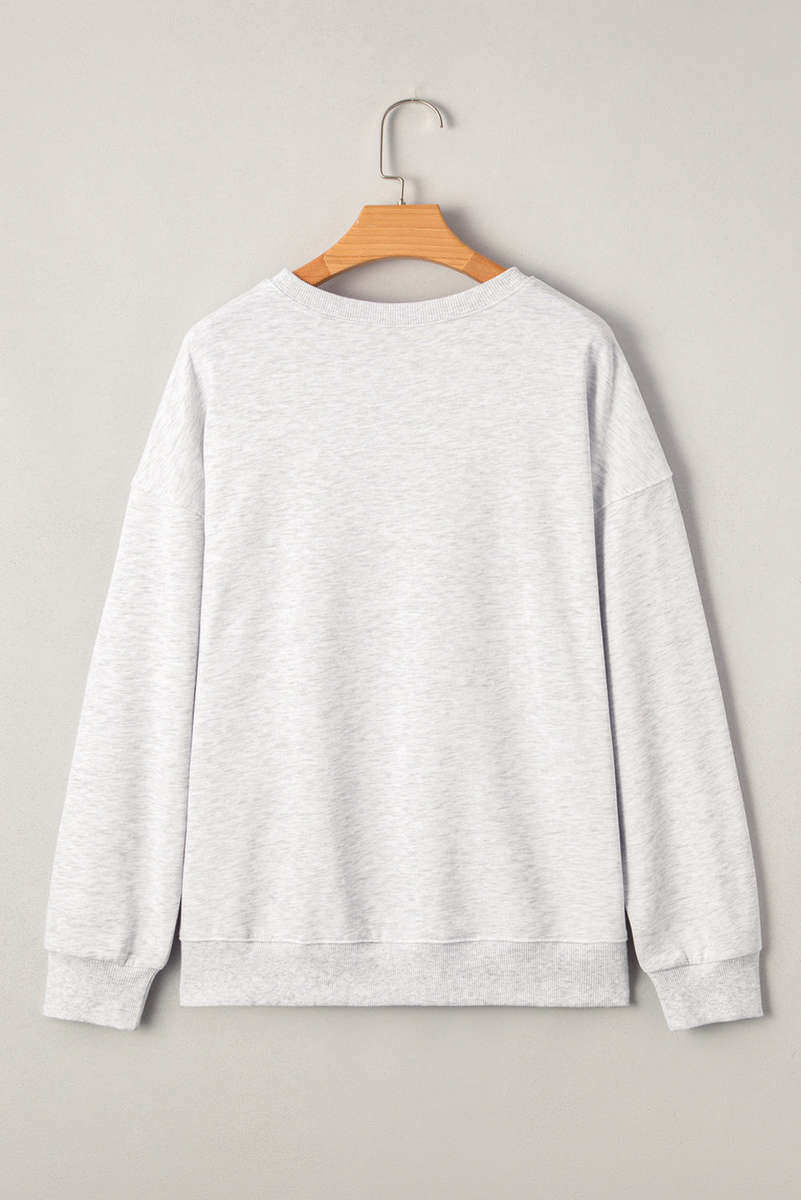 Blue Vintage Washed GAME DAY Graphic Baggy Sweatshirt