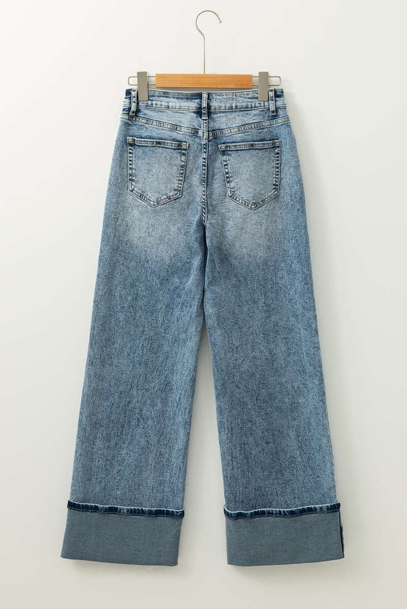 Myosotis High Rise Button Zip Fly Medium Wash Jeans