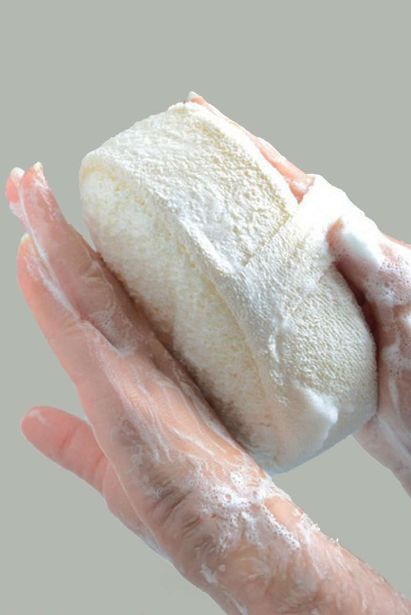 White Natural Loofah Sponge Bath Ball Shower Massage Brush