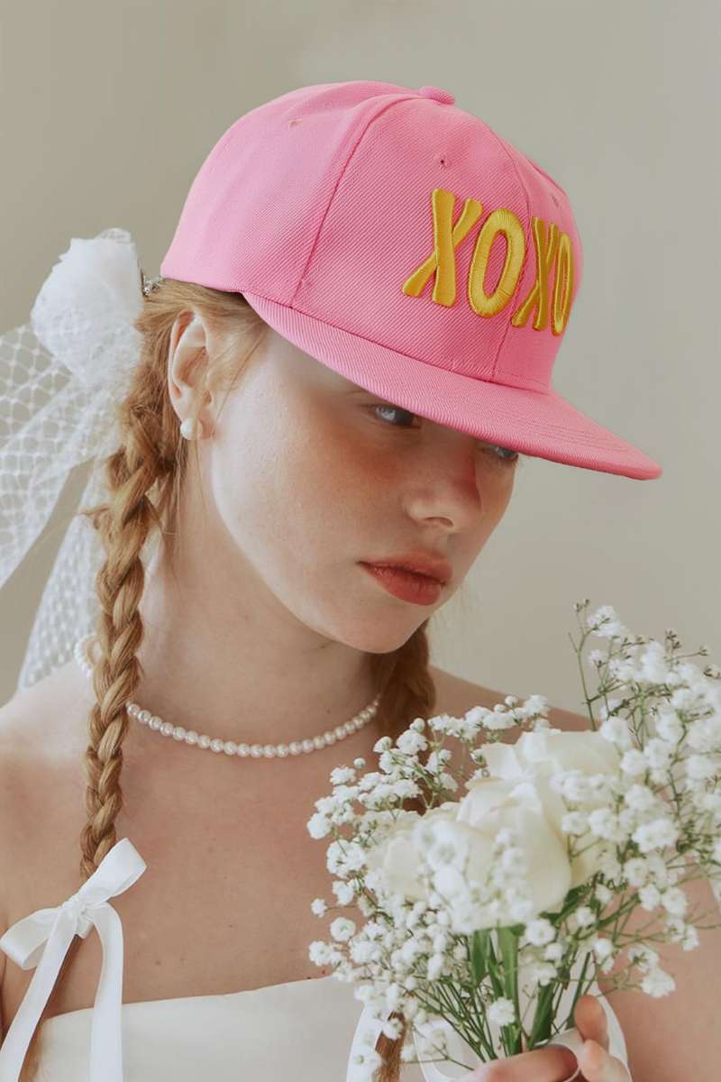 Bonbon XOXO Letter Embroidered Valentines Day Custom Baseball Cap