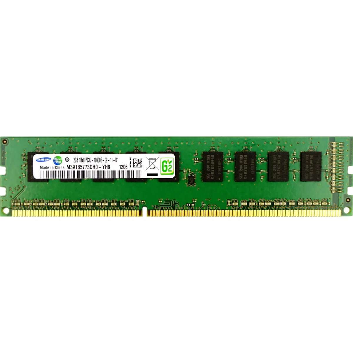 Samsung 2GB 1Rx8 PC3-10600E-09-11-D1 DDR3 Server RAM  Refurb
