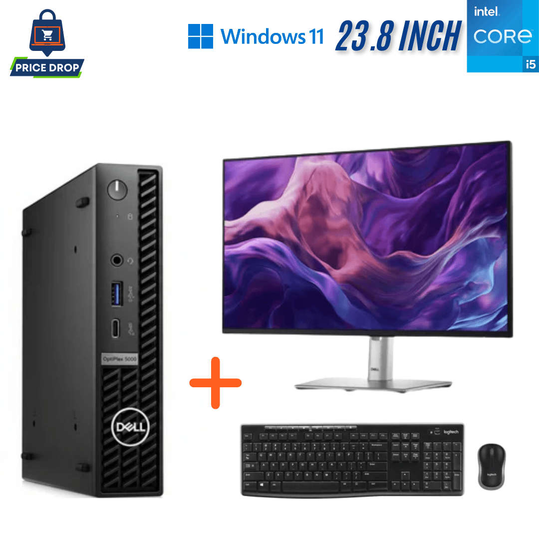 Dell Optiplex 5000 Micro Office Computer Set - i5 12500T - 16GB DDR4 - 256GB NVMe - Win11Pro - Re...
