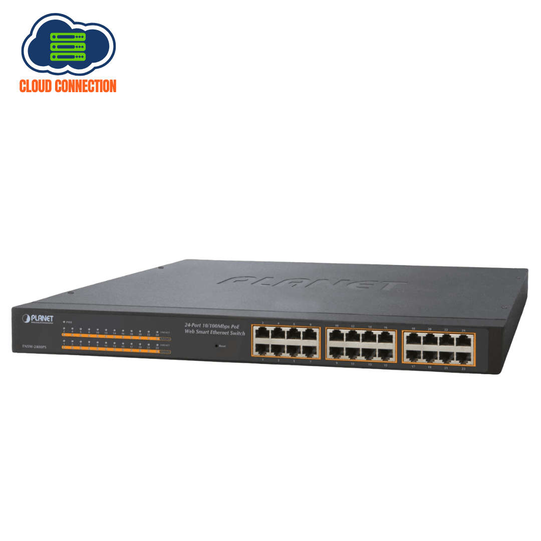 Planet Fnsw-2400Ps 24-Port 10/100Mbps Web Smart Poe Ethernet Switch - Refurb