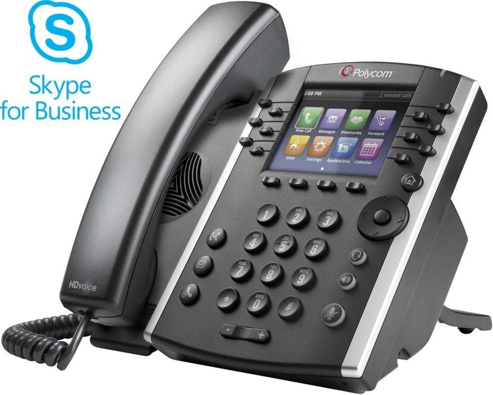 Polycom VVX 411 12-line Skype for Business IP Phone (2200-48450-019) - New