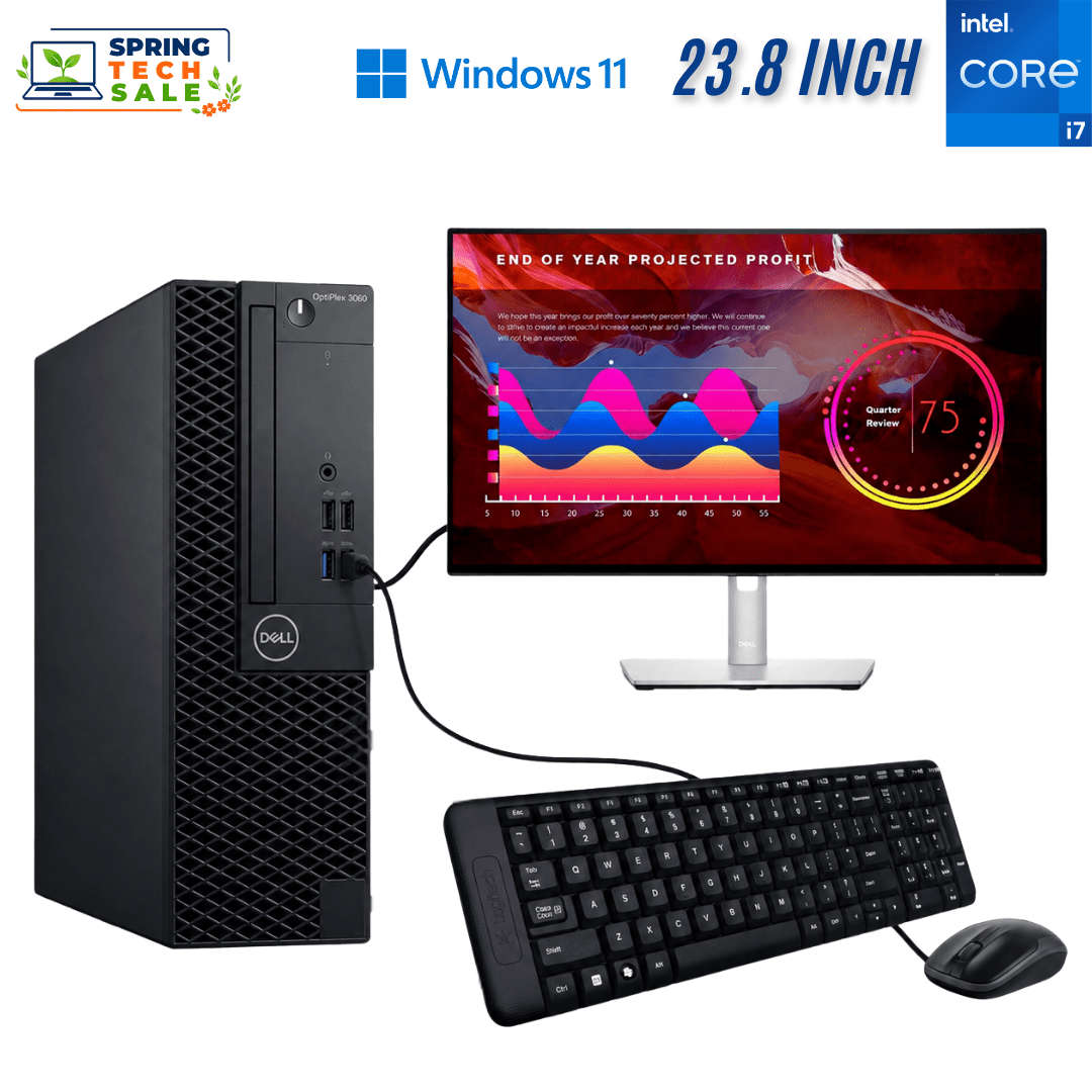 Dell OptiPlex 3060 SFF Business Computer Set  i5 8400  16GB DDR4  256GB SSD  Win11 Pr...