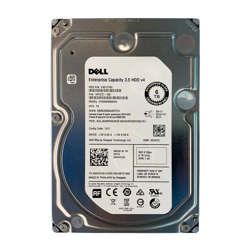 Dell Nwccg Seagate St6000Nm0034 6TB 3.5 6GBps 7200Rpm SAS Hd - Refurb