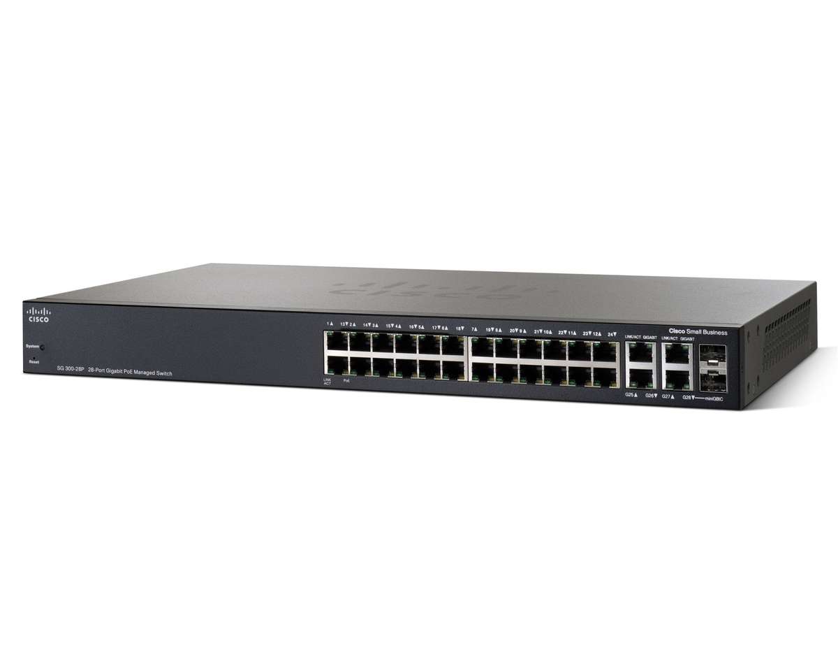 Cisco Sg300 28P Managed 28-Port 10/100/1000 Poe Gigabit Ethernet Switch - Refurb