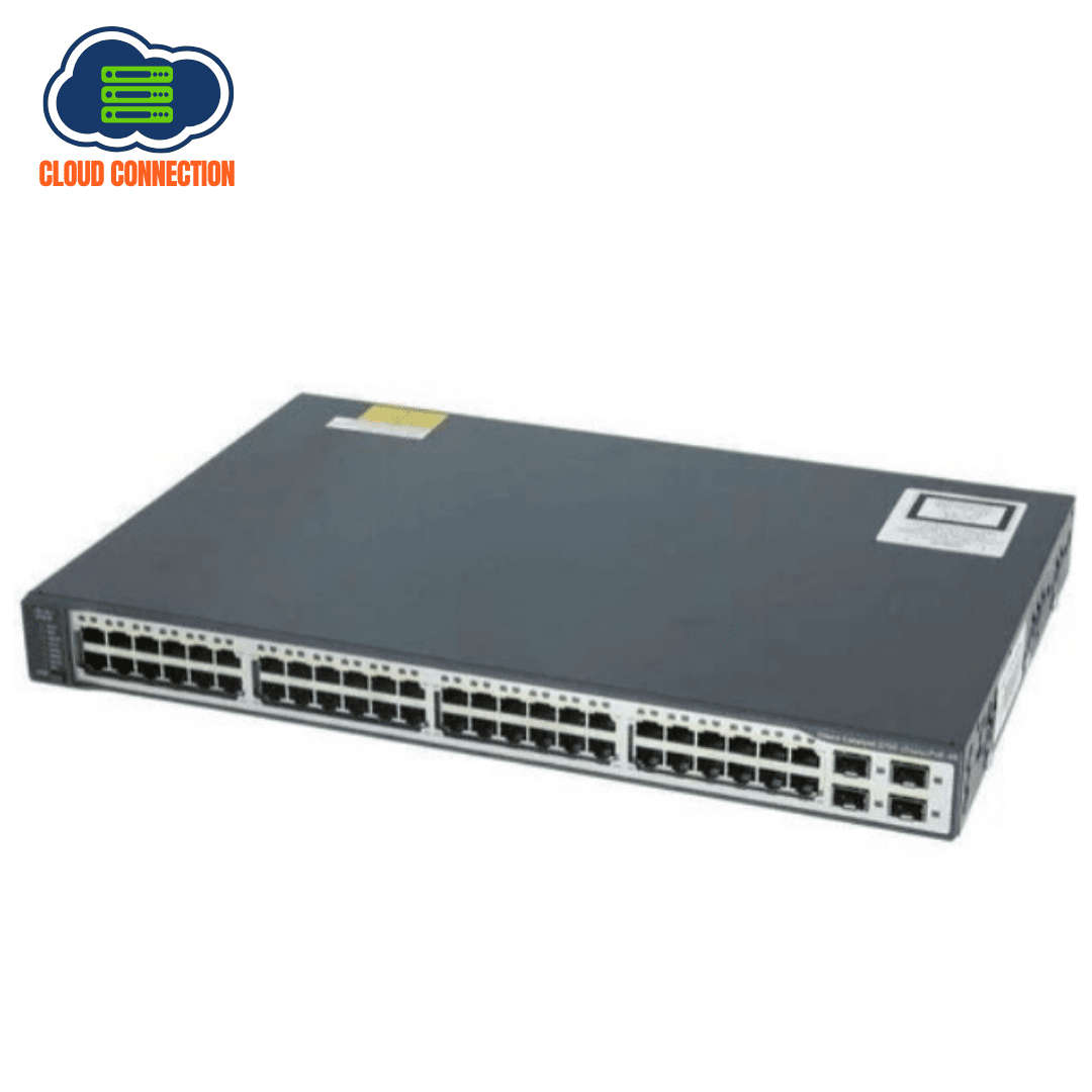 Cisco WS-C3750V2-48PS-S 48 Port Managed Layer 3 Switch  Used
