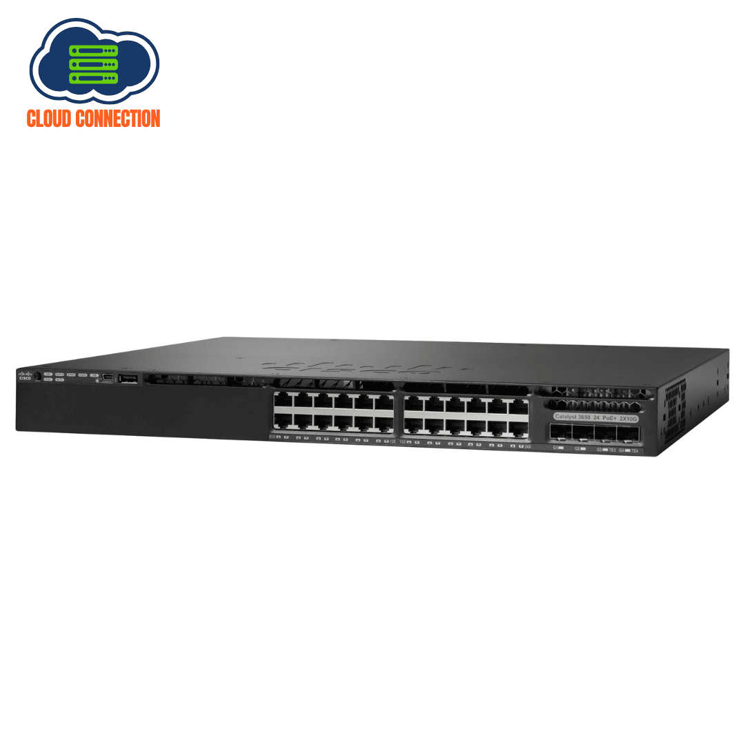 Cisco WS-C3650-24TD-L 24 Port Gigabit + 2 10G SFP+ Switch - Used
