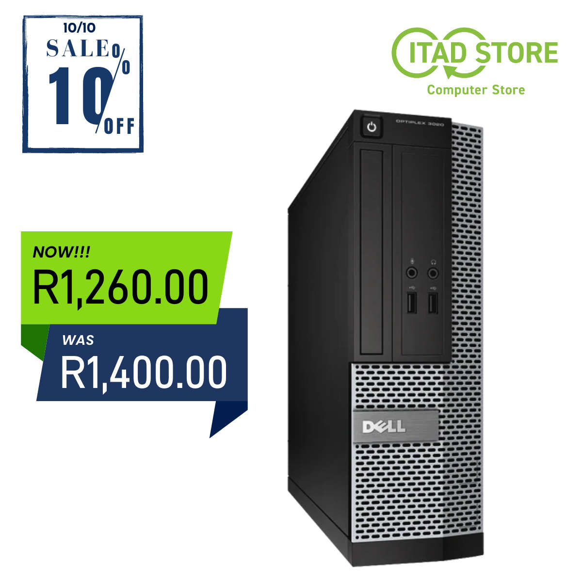 DELL OPTIPLEX 7010 SFF - I3 3220 - 4GB DDR3 - 250GB SATA HDD - INTEL HD 2500 - C GRADE COMPUTER
