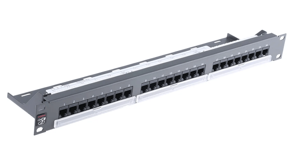 Molex Premise Networks Cat5E 24 Port Rj45 Rj Patch Panel F/Utp 1U -