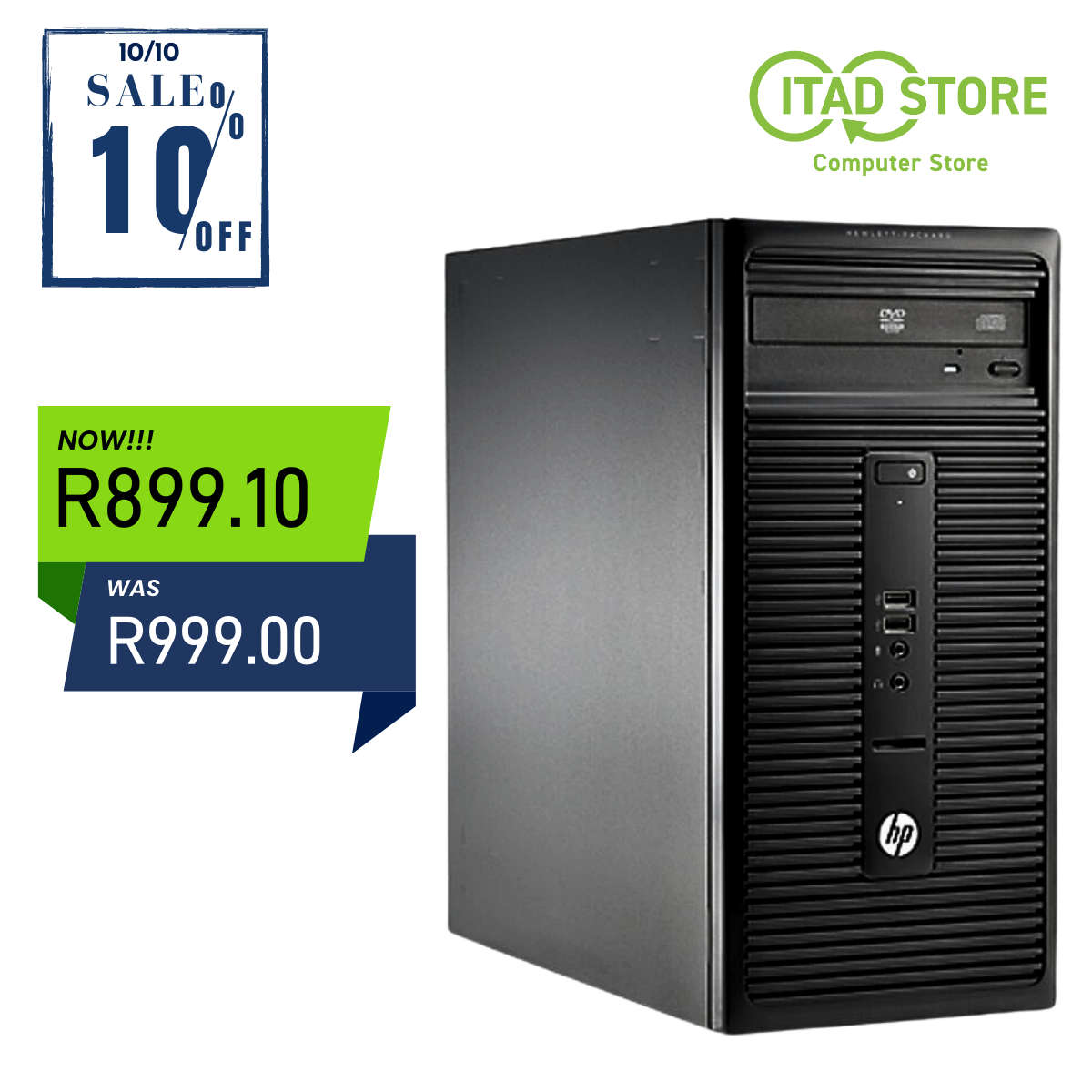 HP 280 G1 MT - Pentium G3250 - 4GB DDR3 - 250GB HDD -  D Grade Computer