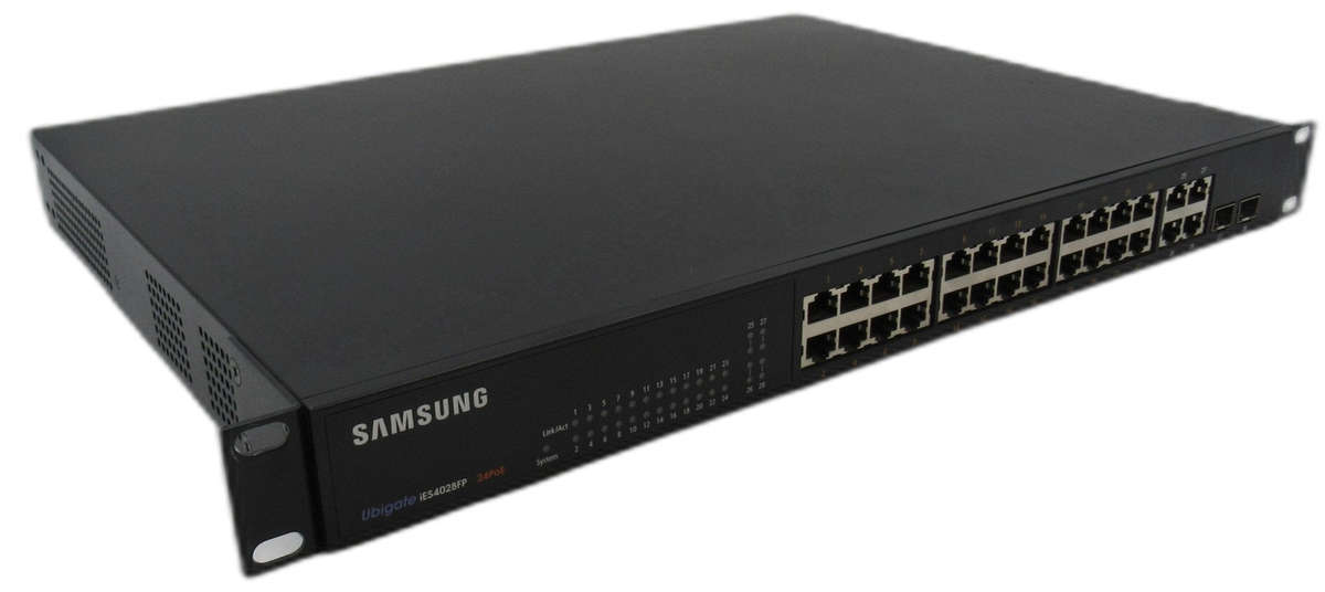 Samsung UbiGate IES4028FP 24 Port Gigabit PoE Switch & VOIP Relay - Refurb