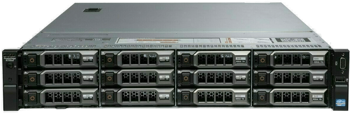 Dell PowerEdge R720xd 2U Rackmount Server  12 LFF  2 × Xeon E5-2620  64GB DDR3  10 ...