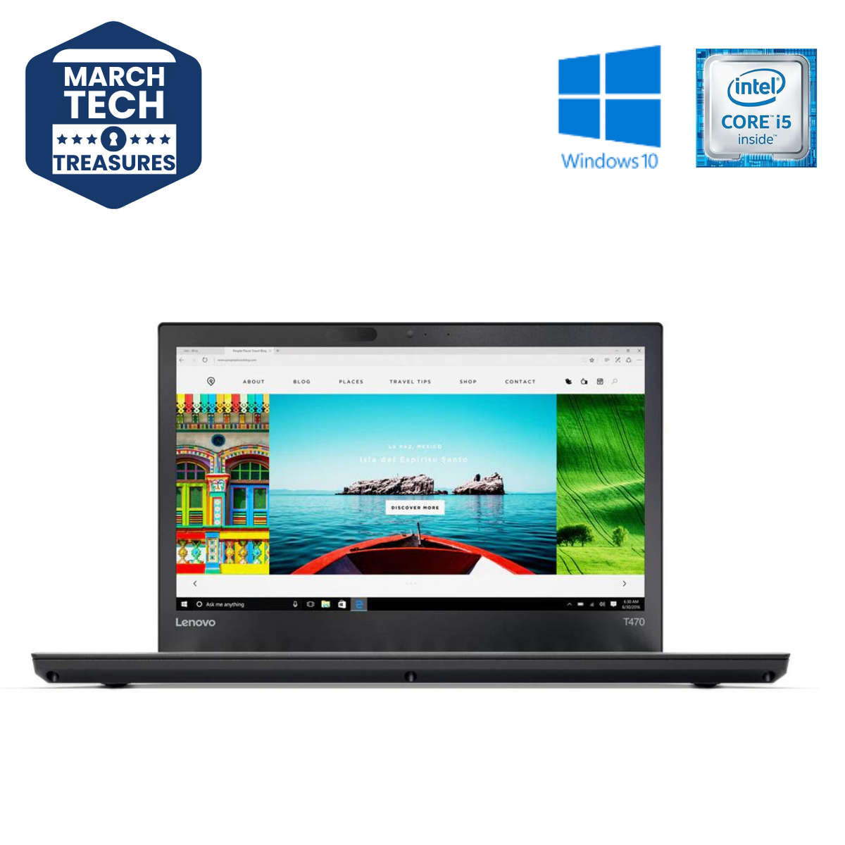 LENOVO THINKPAD T470 - I5 6300U - 8GB DDR4 - 256GB SSD - WINDOWS 10 PRO 64 BIT - REFURBISHED 14 I...