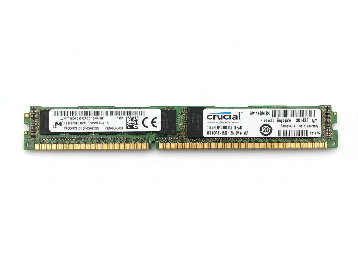 Micron 4GB 2RX8 PC3L-10600R-9-13-L0 DDR3 Registered Server RAM  Refurb