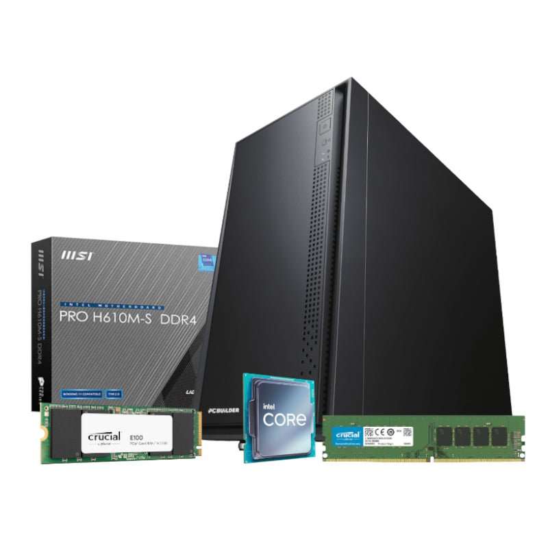 PCBuilder Intel i5-12400 OFFICE MASTER Core Windows 11 Pro Desktop PC -