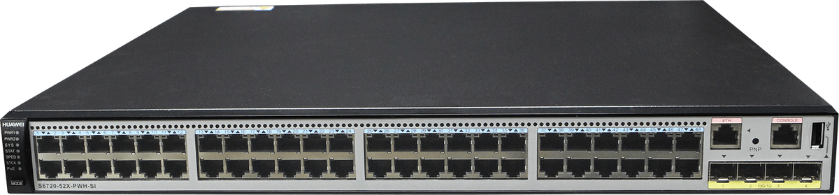 Huawei S6720-52X-PWH-SI 48 Multi-Gigabit + 4 × 10GE Layer 3 Ethernet Switch  Refurb