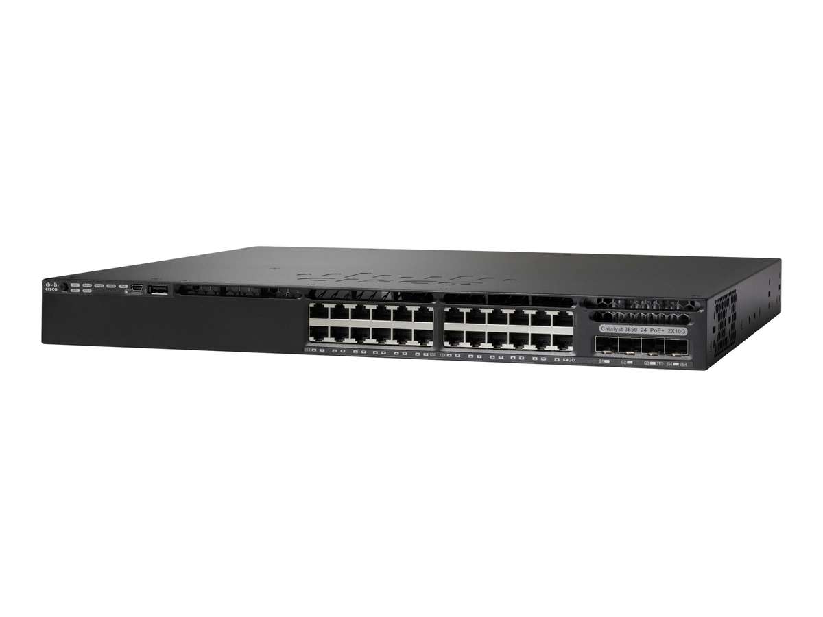 Cisco WS-C3650-24TD-L 24 Port Gigabit + 2 10G SFP+ Switch - Used