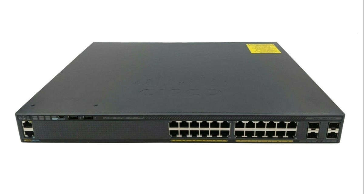 Cisco WS-C2960X-24TS-L 24 Port + 4 SFP Gigabit Ethernet Switch  Used