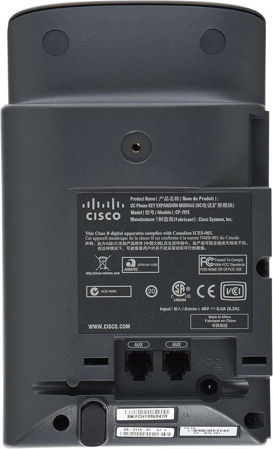 Cisco CP-7915 UC Phone Key Expansion Module - Open box