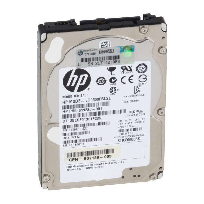 Pre-Owned HP EG0300FBLSE - 300GB SAS Hard Drive - 2.5" - 10 000 RPM - 6GB/s