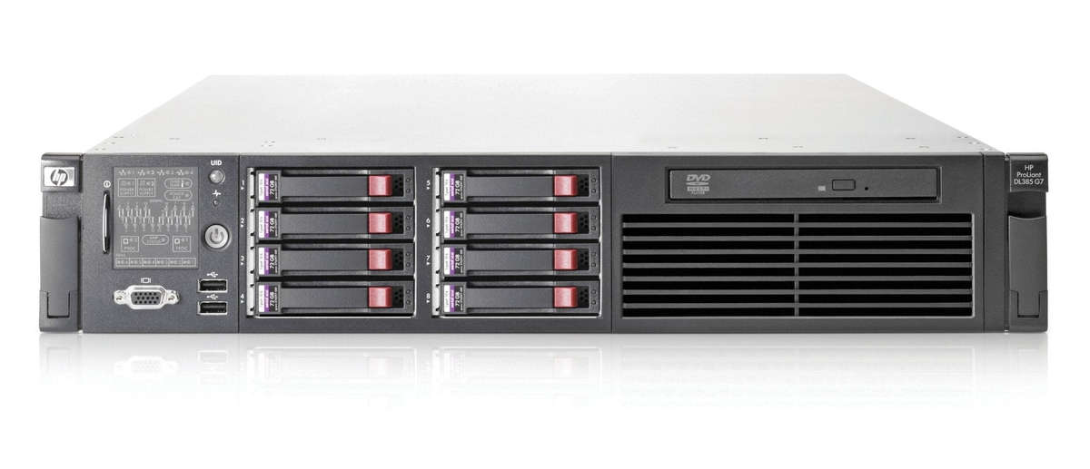 HP Proliant DL385 G7 Medium Application Server; 8 SFF; 2 x AMD Opteron X6174; 64GB PC3; 292GB SAS...