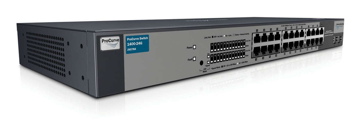 HP J9078A 24 Port Gigabit Unmanaged Ethernet Switch  Used