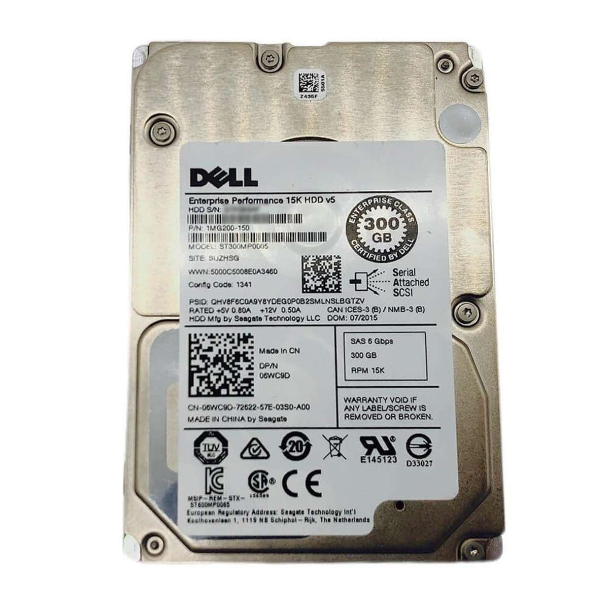 DELL ST300MP0005 - 300GB SAS Hard Drive - 2.5" - 15 000 RPM - 12GB/s