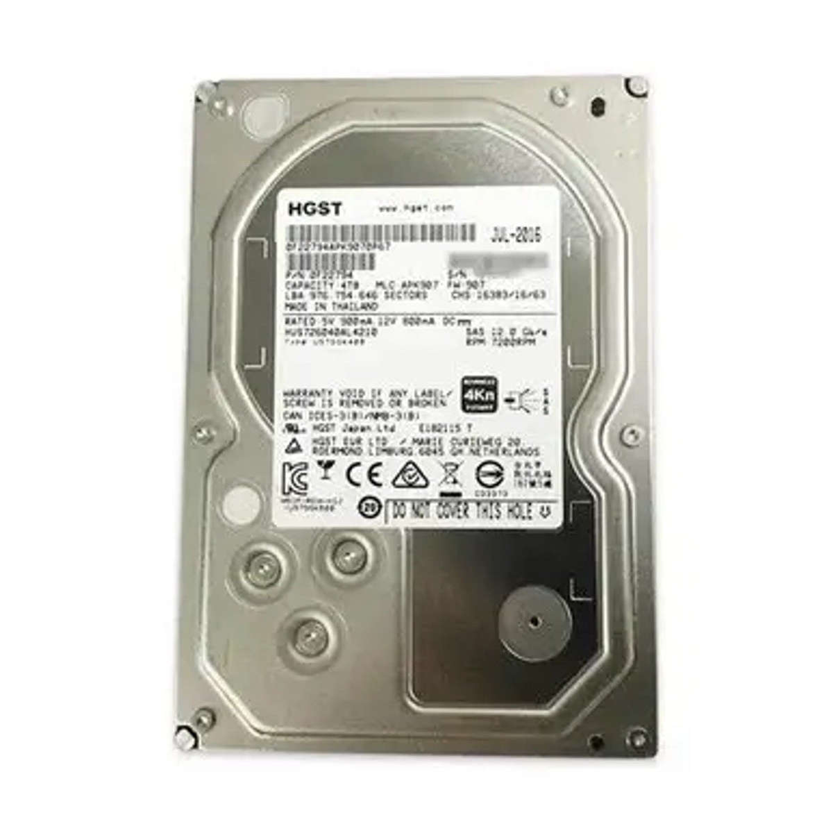 Pre-Owned HGST HUS726040AL4210 - 4TB SAS Hard Drive - 3.5" - 7200 RPM - 12GB/s