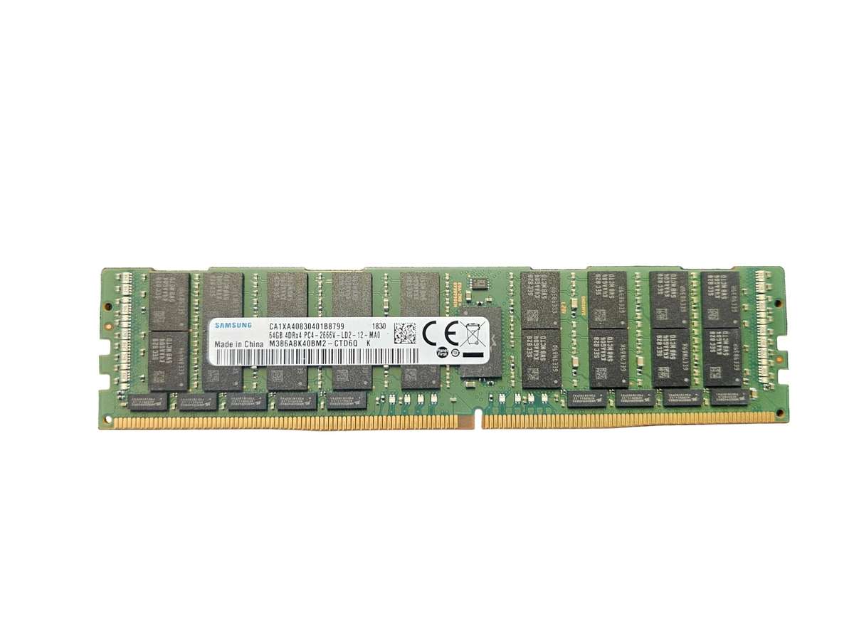 Samsung 64GB 4DRx4 PC4-2666V-LD2-12-MA0 DDR4 Server RAM  Refurb