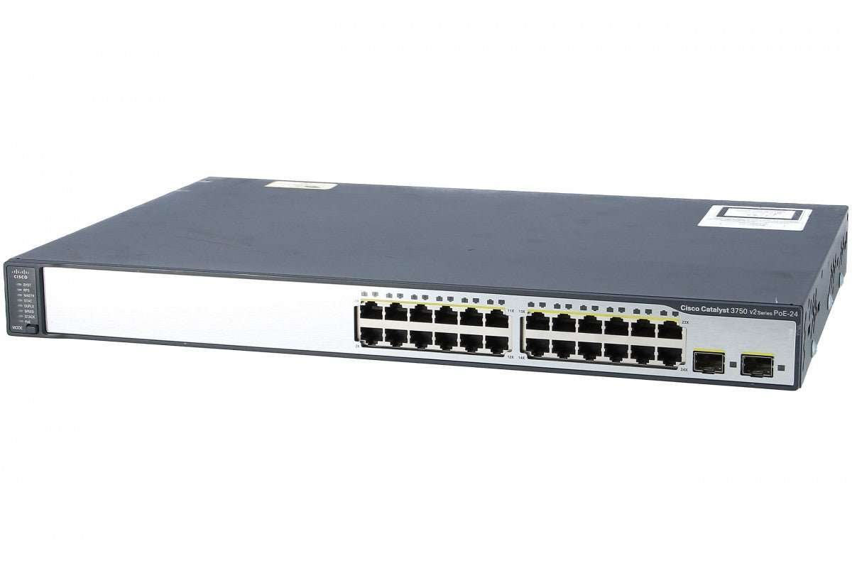 Cisco Ws-C3750V2-24Ps-S - 24 Port 10/100 Poe Switch - Refurb Switch