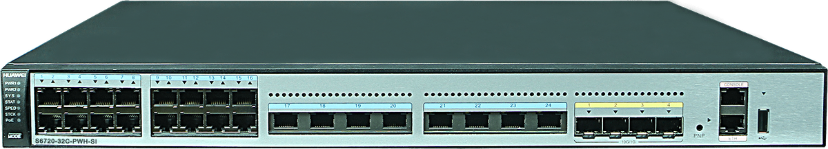 Huawei S6720-32C-PWH-SI 24 Port Multi-Gig 4 SFP Layer 3 Ethernet Switch  Refurb
