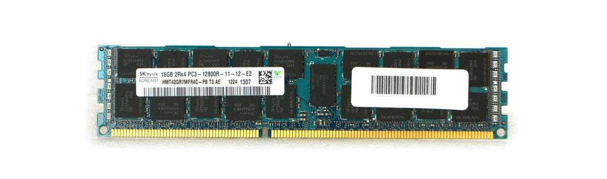 SK Hynix 16GB 2Rx4 PC3-12800R-11-12-E2 DDR3 Server RAM - Refurb