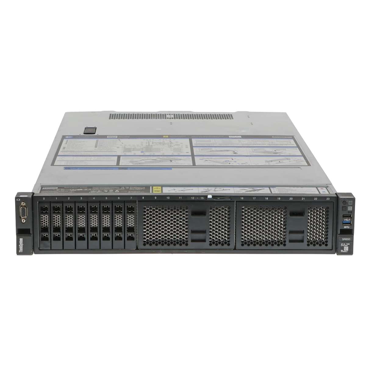 Lenovo ThinkSystem SR650 2U Rackmount Server  8 SFF  2 × Xeon Silver 4215  128GB DDR4 ...