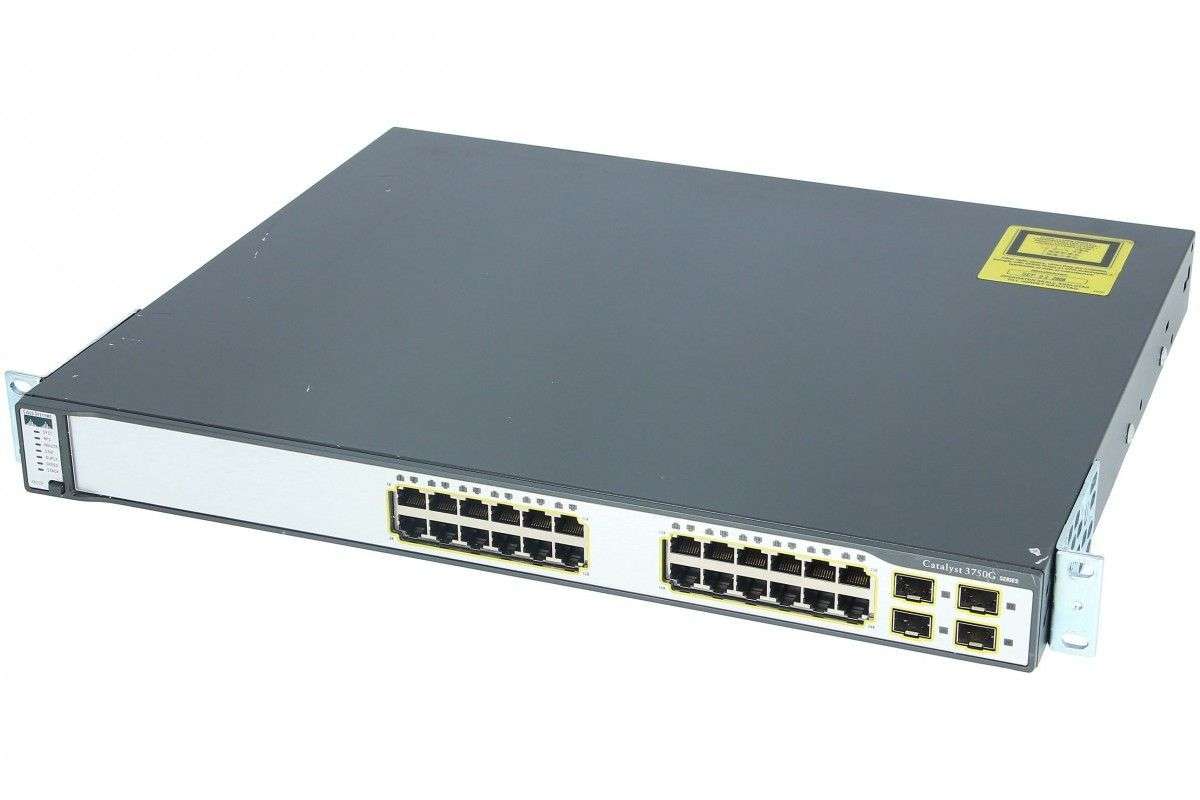 Cisco WS-C3750G-24TS-S1U 24 Port Gigabit + 4 SFP Stackable Switch 