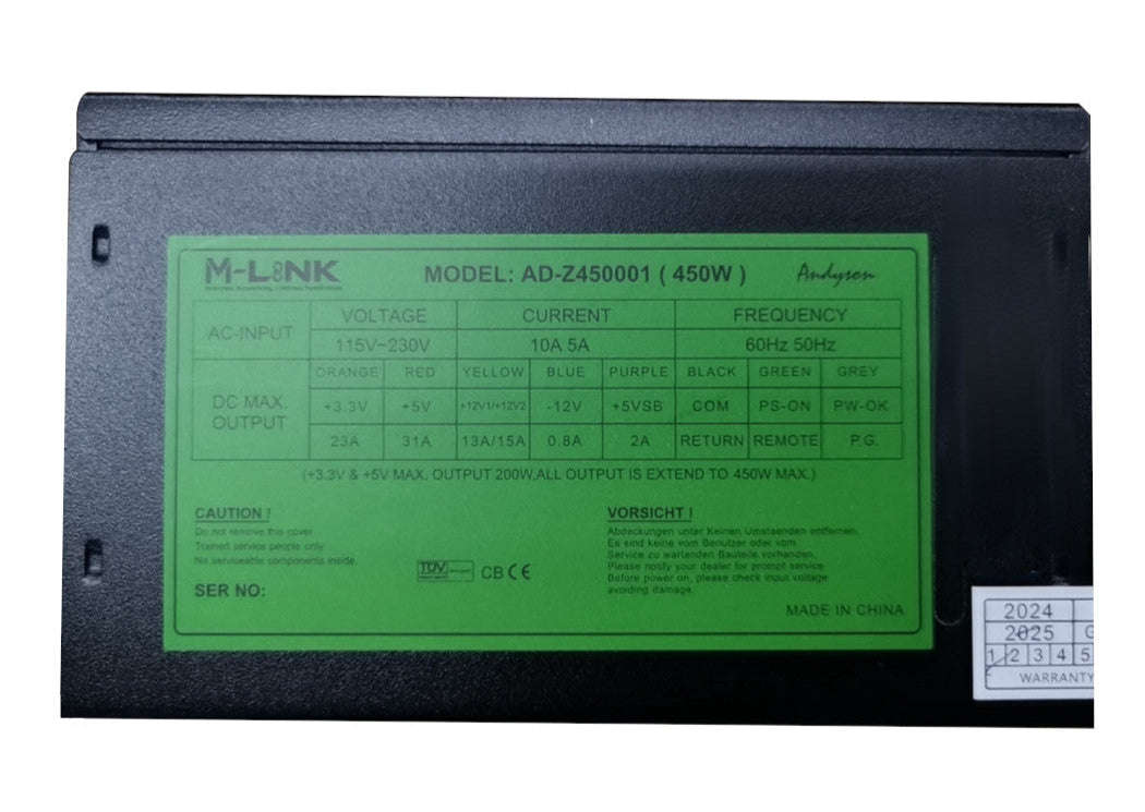 450W PSU - MATT BLACK