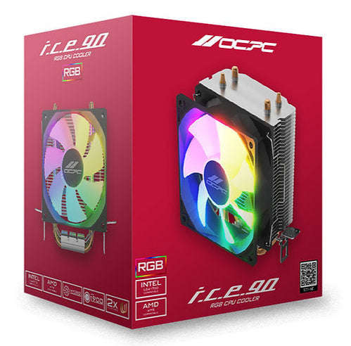 Ocpc Ice-90 RGB CPU Air Cooler 90MM Black - OCCICE90RBK