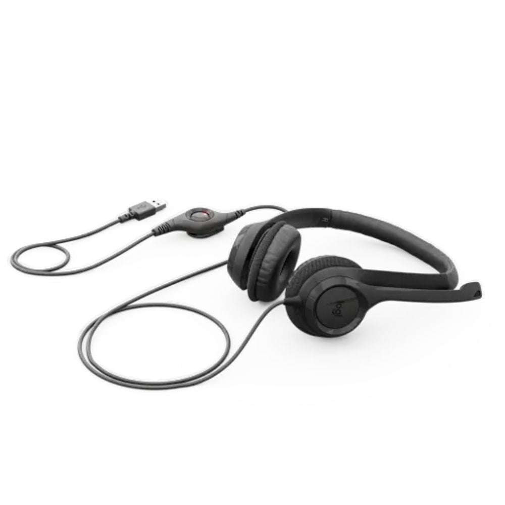 LOGI H390 981-001576 Black USB-C Stereo headset adjustable headband Noise cancelling Mic rotating...