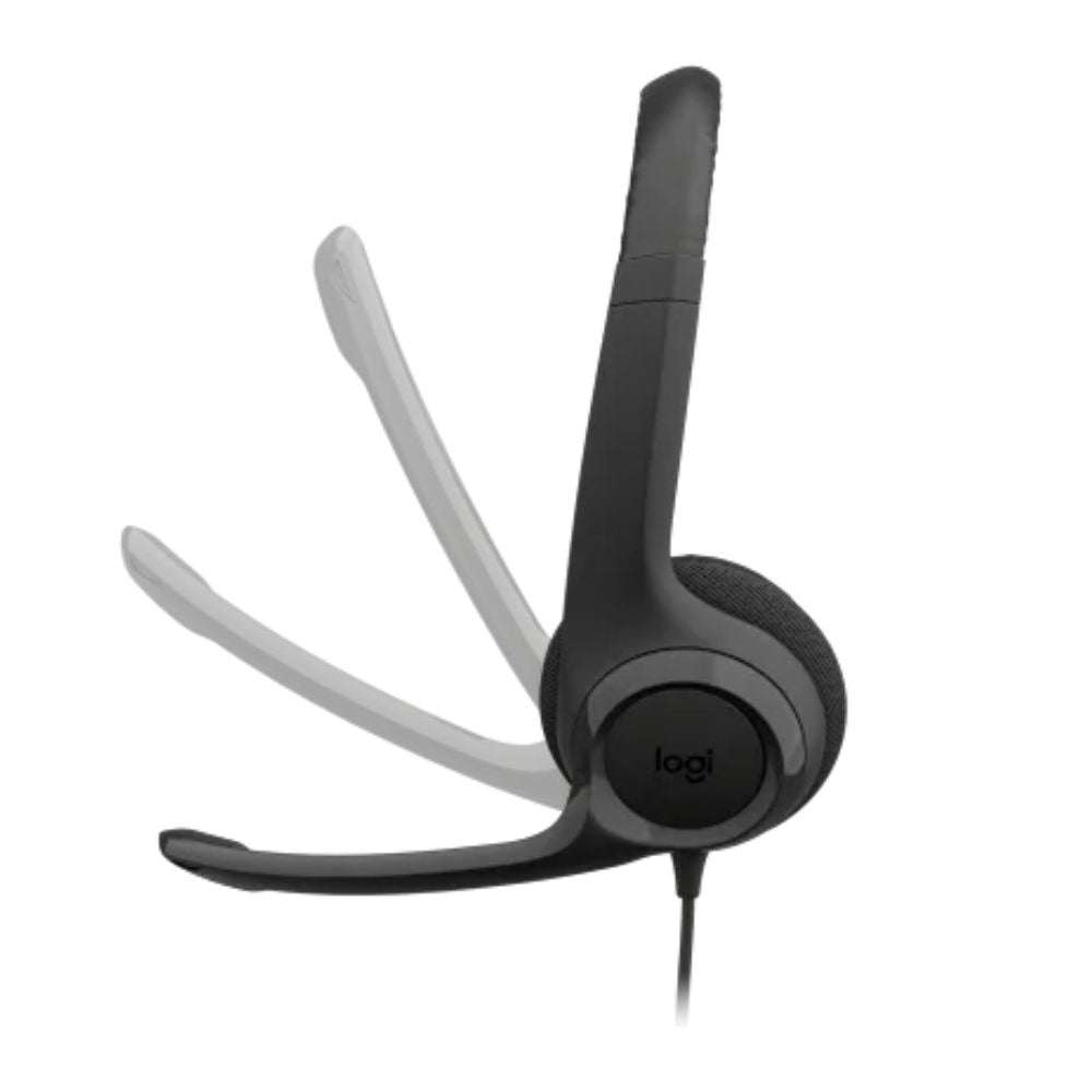 LOGI H390 981-001576 Black USB-C Stereo headset adjustable headband Noise cancelling Mic rotating...