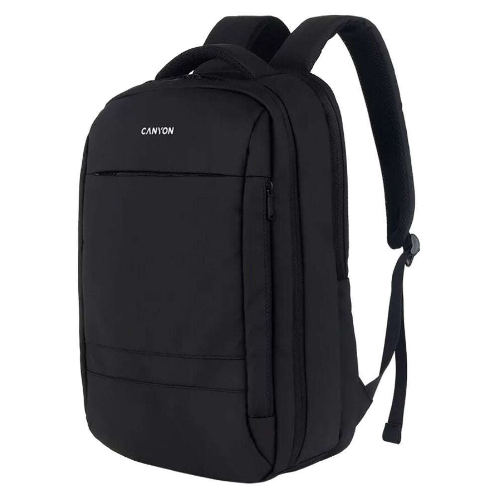 Canyon BPL-5 Urban 15.6" Laptop Backpack  Lightweight, Water-Resistant, Black (CNS-BPL5B1)