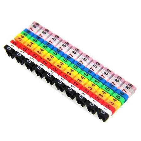 Microworld Cable Marker Clips - Pack of 100 for Network Organization