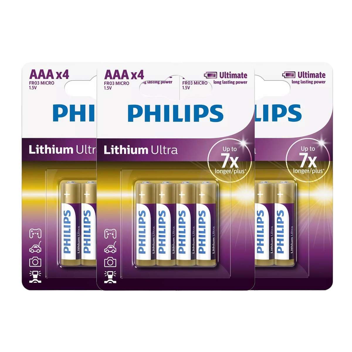 PHILIPS LITHIUM ULTRA AAA 4 X 3