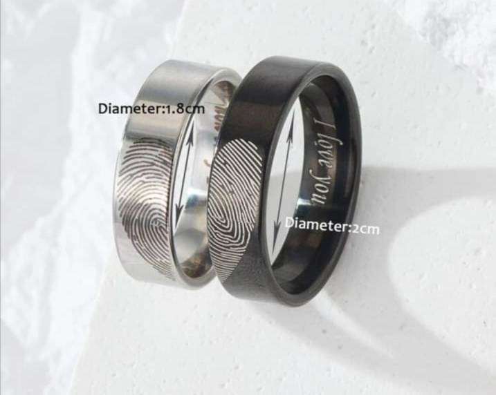 Stainless Steel couple rings.  Price is for the set