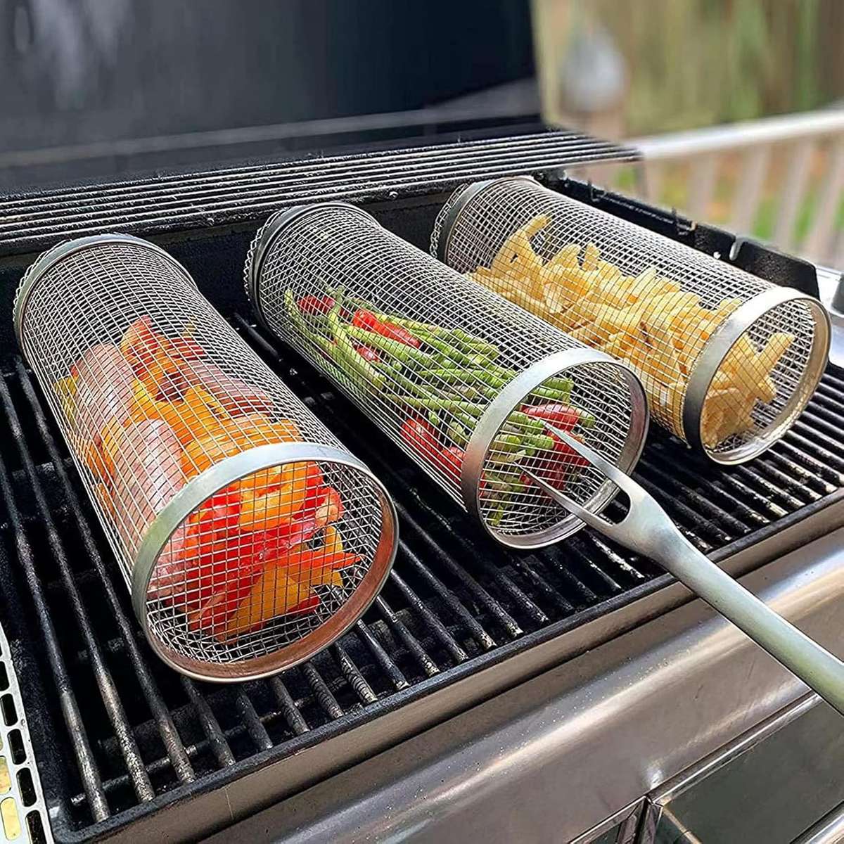 Rolling Grill Basket - Fine Living