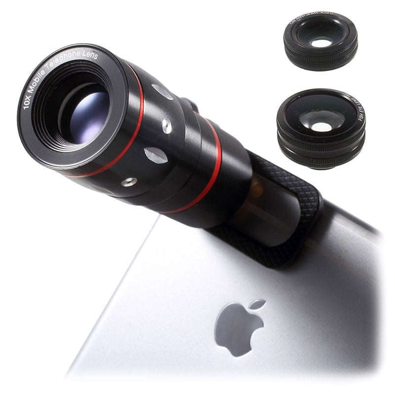 Universal 4-in-1 Smartphone Lens Kit - Black